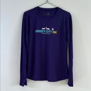 2024 NYRR Jersey City 5K Purple Race Tee